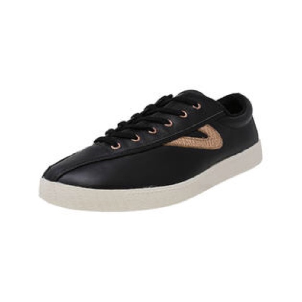 Tretorn Black and Gold Sneakers
